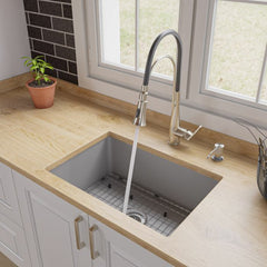 ALFI 27" x 18" Fireclay Undermount / Drop In Firelcay Kitchen Sink - ABF2718UD - The Home Selection