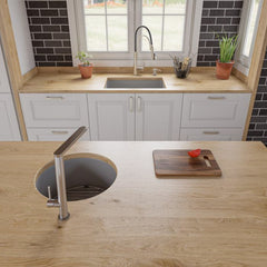 ALFI 27" x 18" Fireclay Undermount / Drop In Firelcay Kitchen Sink - ABF2718UD - The Home Selection