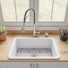 ALFI 27" x 18" Fireclay Undermount / Drop In Firelcay Kitchen Sink - ABF2718UD - The Home Selection
