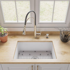 ALFI 27" x 18" Fireclay Undermount / Drop In Firelcay Kitchen Sink - ABF2718UD - The Home Selection