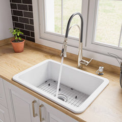 ALFI 27" x 18" Fireclay Undermount / Drop In Firelcay Kitchen Sink - ABF2718UD - The Home Selection