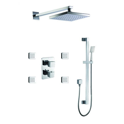 ALFI 3 Way Thermostatic Shower Set with Body Sprays - AB2287 - The Home Selection