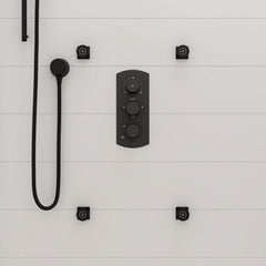ALFI 3-Way Thermostatic Valve Shower Mixer Round Knobs - AB4001 - The Home Selection