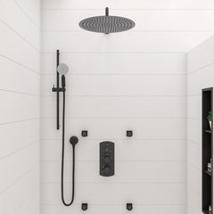 ALFI 3-Way Thermostatic Valve Shower Mixer Round Knobs - AB4001 - The Home Selection