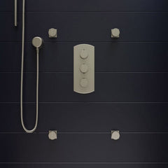 ALFI 3-Way Thermostatic Valve Shower Mixer Round Knobs - AB4001 - The Home Selection