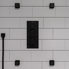ALFI 3-Way Thermostatic Valve Shower Mixer Square Knobs - AB2801 - The Home Selection