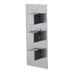 ALFI 3-Way Thermostatic Valve Shower Mixer Square Knobs - AB2801 - The Home Selection