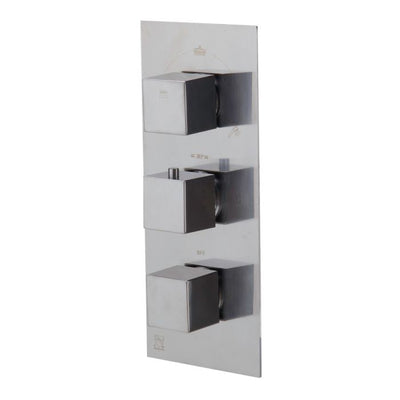 ALFI 3-Way Thermostatic Valve Shower Mixer Square Knobs - AB2801 - The Home Selection