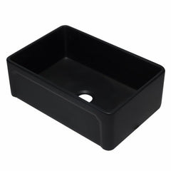 ALFI 30" Reversible Single Fireclay Farmhouse Kitchen Sink - AB3020SB - The Home Selection