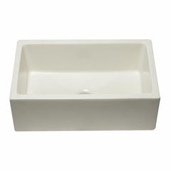 ALFI 30" Reversible Smooth/Fluted Single Fireclay Farm Sink - AB3018HS - The Home Selection
