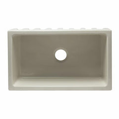 ALFI 30" Reversible Smooth/Fluted Single Fireclay Farm Sink - AB3018HS - The Home Selection