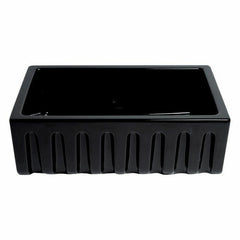 ALFI 30" Reversible Smooth/Fluted Single Fireclay Farm Sink - AB3018HS - The Home Selection