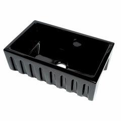 ALFI 30" Reversible Smooth/Fluted Single Fireclay Farm Sink - AB3018HS - The Home Selection