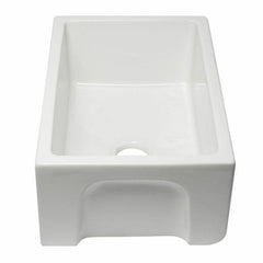 ALFI 30" Reversible Smooth/Fluted Single Fireclay Farm Sink - AB3018HS - The Home Selection