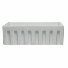 ALFI 30" Reversible Smooth/Fluted Single Fireclay Farm Sink - AB3018HS - The Home Selection