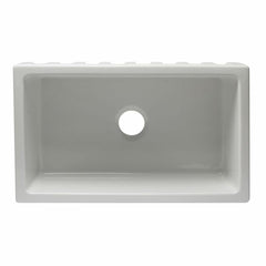 ALFI 30" Reversible Smooth/Fluted Single Fireclay Farm Sink - AB3018HS - The Home Selection