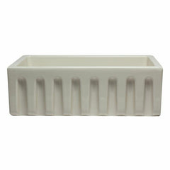 ALFI 30" Reversible Smooth/Fluted Single Fireclay Farm Sink - AB3018HS - The Home Selection