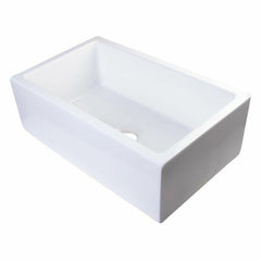 ALFI 30" Smooth Solid Thick Wall Fireclay One Bowl Farm Sink - AB3018SB - The Home Selection