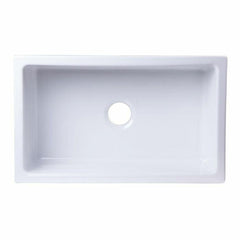 ALFI 30" Smooth Solid Thick Wall Fireclay One Bowl Farm Sink - AB3018SB - The Home Selection