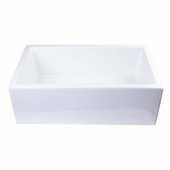 ALFI 30" Smooth Solid Thick Wall Fireclay One Bowl Farm Sink - AB3018SB - The Home Selection