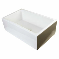 ALFI 30" Smooth Solid Thick Wall Fireclay One Bowl Farm Sink - AB3018SB - The Home Selection
