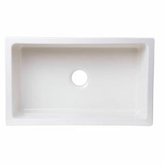 ALFI 30" Smooth Solid Thick Wall Fireclay One Bowl Farm Sink - AB3018SB - The Home Selection