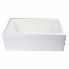 ALFI 30" Smooth Solid Thick Wall Fireclay One Bowl Farm Sink - AB3018SB - The Home Selection