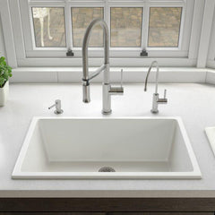 ALFI 30" Undermount / Drop In Fireclay Kitchen Sink - AB3018UD - The Home Selection