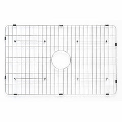 ALFI 30" White Smooth Apron Workstation Step Rim Fireclay Farm Sink with Accessories - ABFS3020-W - The Home Selection