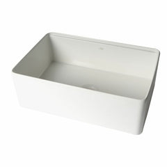 ALFI 30" White Smooth Apron Workstation Step Rim Fireclay Farm Sink with Accessories - ABFS3020-W - The Home Selection