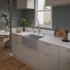 ALFI 30" x 18" Smooth Apron Single Bowl Fireclay Farm Sink - ABF3018 - The Home Selection