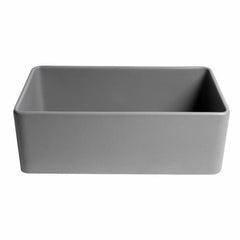 ALFI 30" x 18" Smooth Apron Single Bowl Fireclay Farm Sink - ABF3018 - The Home Selection