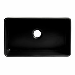 ALFI 30" x 18" Smooth Apron Single Bowl Fireclay Farm Sink - ABF3018 - The Home Selection