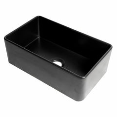 ALFI 30" x 18" Smooth Apron Single Bowl Fireclay Farm Sink - ABF3018 - The Home Selection