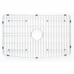 ALFI 30" x 20" White Smooth Curved Apron Single Bowl Fireclay Farm Sink with Grid - ABFC3020-W - The Home Selection