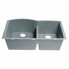 ALFI 33" Double Bowl Undermount Granite Composite Kitchen Sink - AB3320UM - The Home Selection