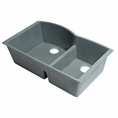 ALFI 33" Double Bowl Undermount Granite Composite Kitchen Sink - AB3320UM - The Home Selection
