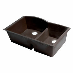 ALFI 33" Double Bowl Undermount Granite Composite Kitchen Sink - AB3320UM - The Home Selection