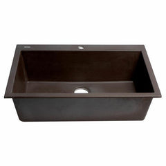 ALFI 33" Single Bowl Drop In Granite Composite Kitchen Sink - AB3322DI - The Home Selection
