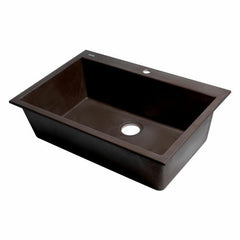 ALFI 33" Single Bowl Drop In Granite Composite Kitchen Sink - AB3322DI - The Home Selection