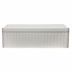 ALFI 33" Single Bowl Fluted Fireclay Farm Sink - AB532 - The Home Selection