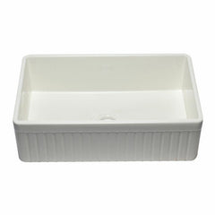 ALFI 33" Single Bowl Fluted Fireclay Farm Sink - AB532 - The Home Selection
