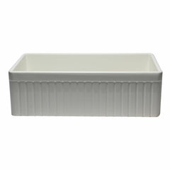 ALFI 33" Single Bowl Fluted Fireclay Farm Sink - AB532 - The Home Selection