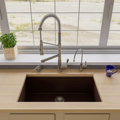 ALFI 33" Single Bowl Undermount Granite Composite Kitchen Sink - AB3322UM - The Home Selection