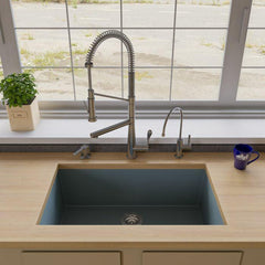 ALFI 33" Single Bowl Undermount Granite Composite Kitchen Sink - AB3322UM - The Home Selection