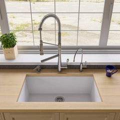 ALFI 33" Single Bowl Undermount Granite Composite Kitchen Sink - AB3322UM - The Home Selection
