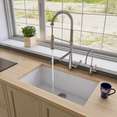 ALFI 33" Single Bowl Undermount Granite Composite Kitchen Sink - AB3322UM - The Home Selection