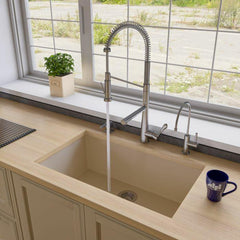 ALFI 33" Single Bowl Undermount Granite Composite Kitchen Sink - AB3322UM - The Home Selection