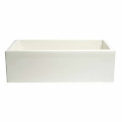 ALFI 33" x 18" Reversible Fluted / Smooth Fireclay Farm Sink - AB3318HS - The Home Selection