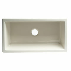 ALFI 33" x 18" Reversible Fluted / Smooth Fireclay Farm Sink - AB3318HS - The Home Selection